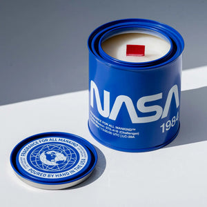 NASA 1984 Blue and White Jar Candle