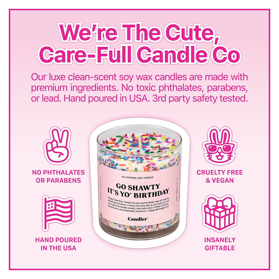 Candier’s clean soy candles are cruelty-free, phthalate-free & made in the USA! The best birthday gift candle with a cute, luxe vibe