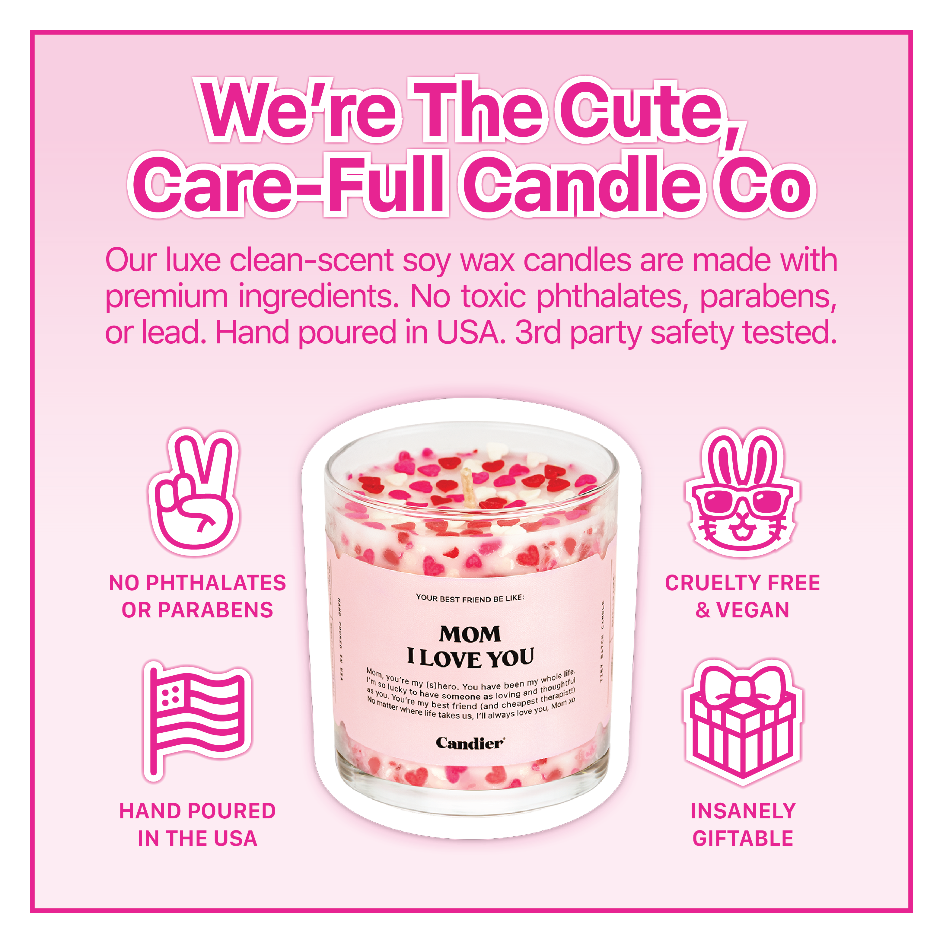 Hand-Poured Soy Candle – Perfect Gift for Moms Who Love Luxe Scents | A sentimental, stylish candle gift with a soft floral-fruity scent. Packaged beautifully for Mother’s Day & birthdays.