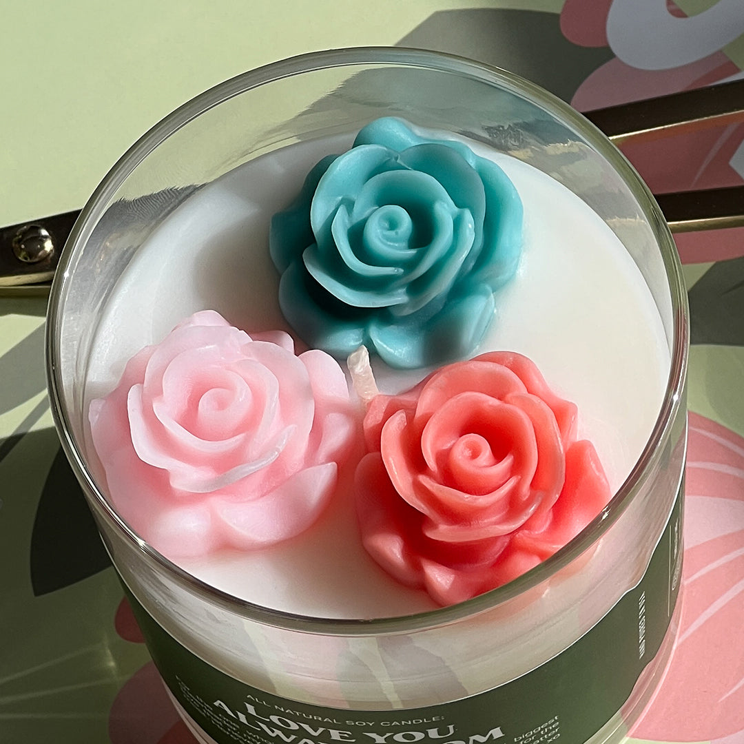 Floral candles make the best Mother’s Day gifts! Love You Always Mom is a blooming flower candle that fills the room with soft, comforting fragrance.