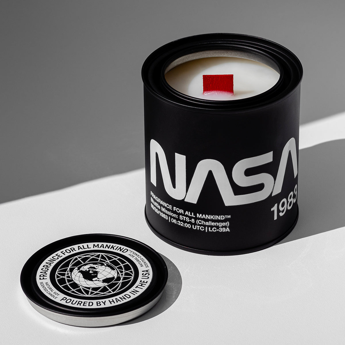 Hand-Poured NASA 1983 Candle – Premium Soy Wax Candle with BREVRN Red Zone™ Safety Wax, Inspired by Space Exploration