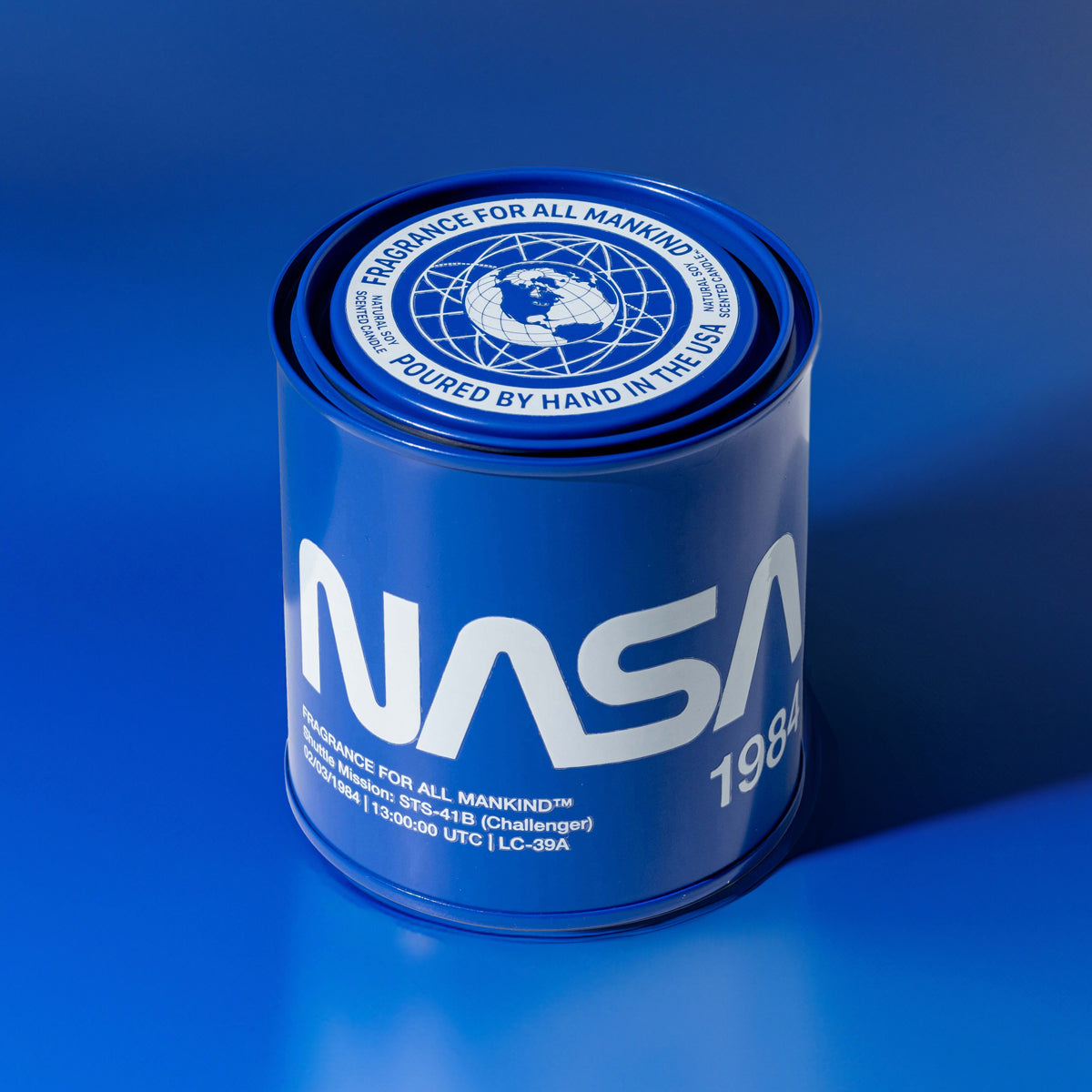 NASA Cobalt Blue Candle Collectible – Luxury Scented Candles for Science and Space Enthusiasts