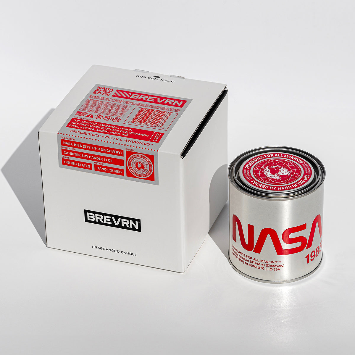 Premium NASA 1985 Candle in polished Stainless Steel Canister – Best Nerdy Gift for Men