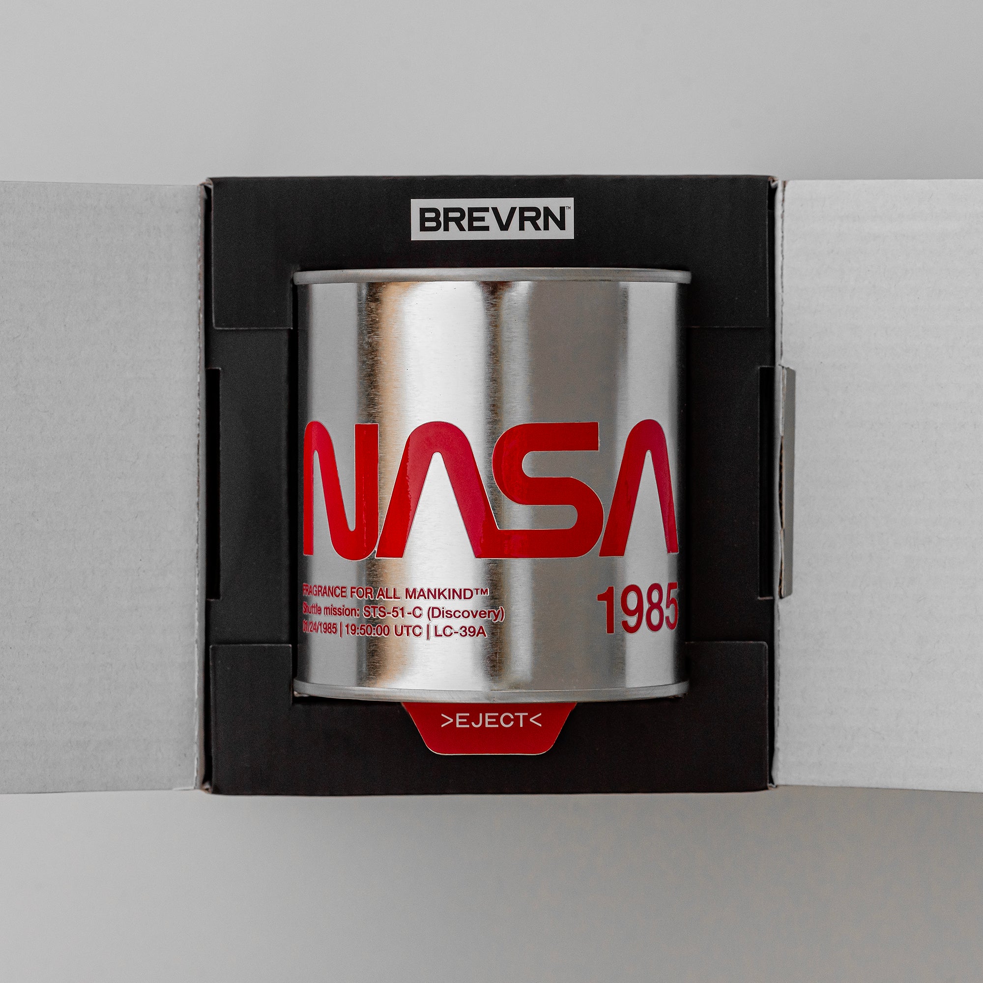 Stylish shiny stainless steel NASA 1985 Candle in commemorative gift box – Best Father’s Day Gift for Nerdy Dads & Husbands