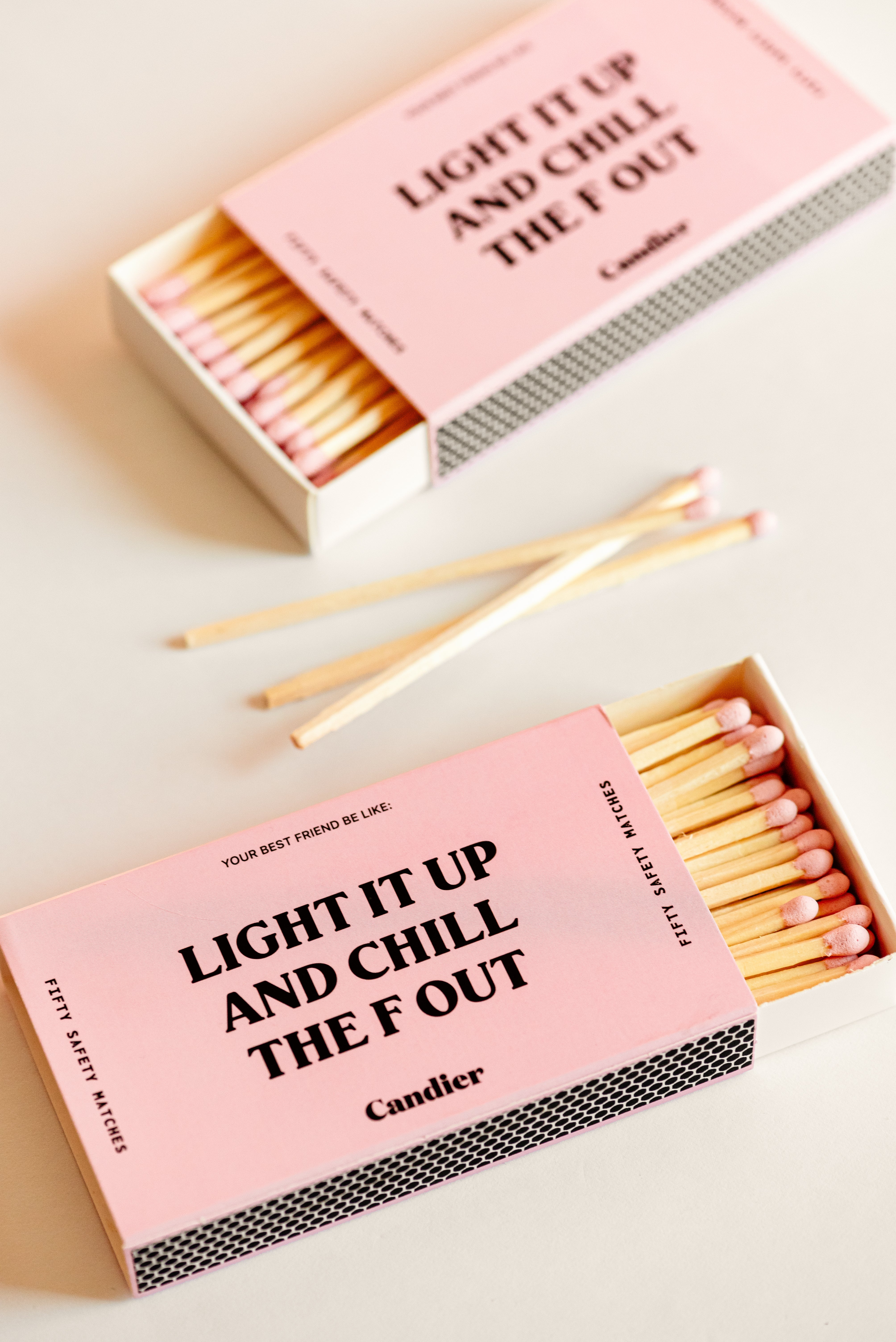 Cute pink matches by Candier