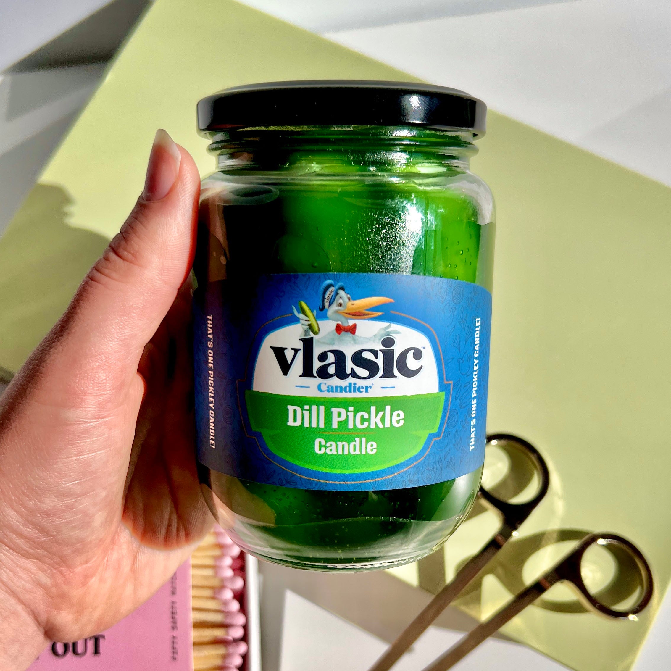 Official Vlasic pickle candle​ by Candier. Best dill pickle gift