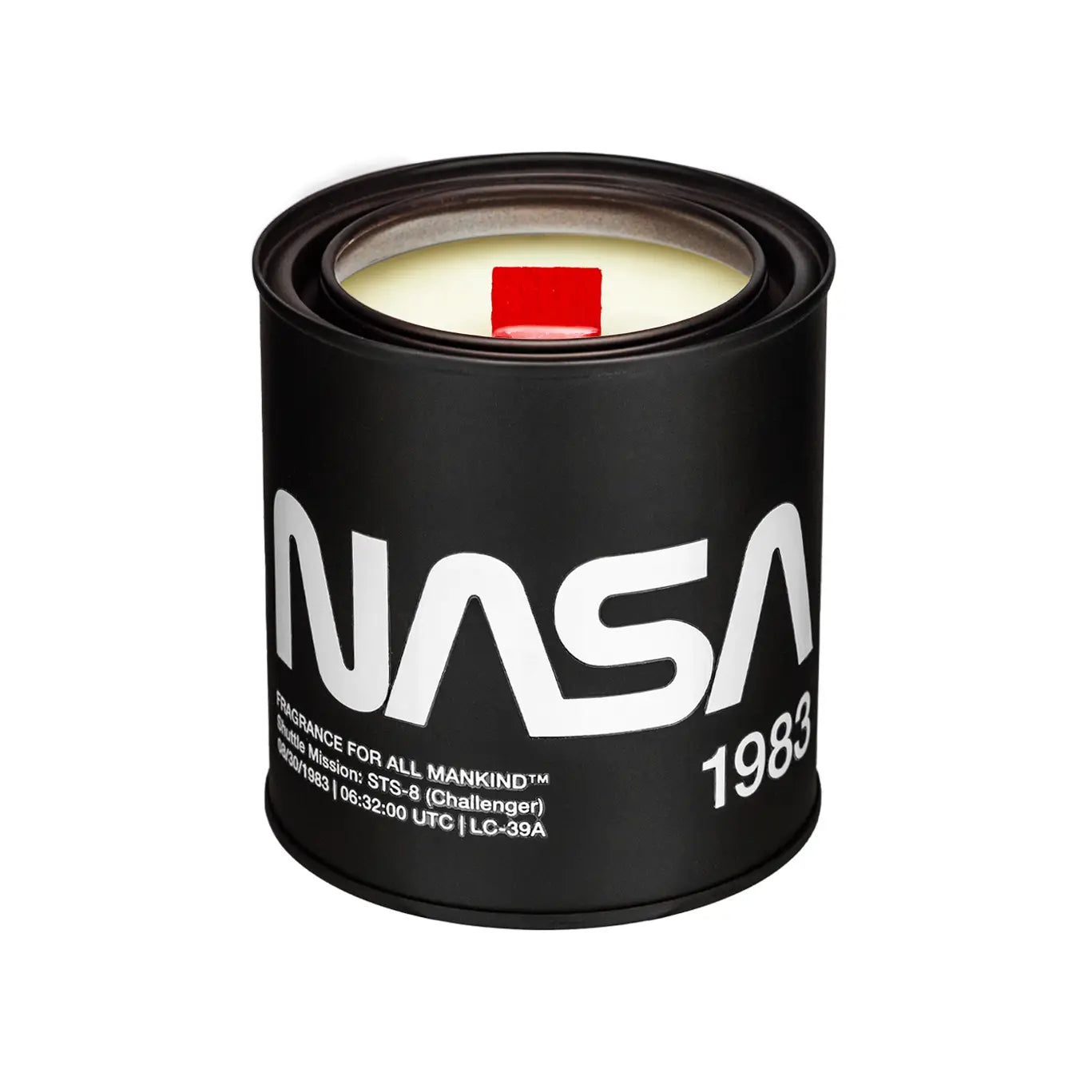 NASA 1983 Black and White Jar Candle