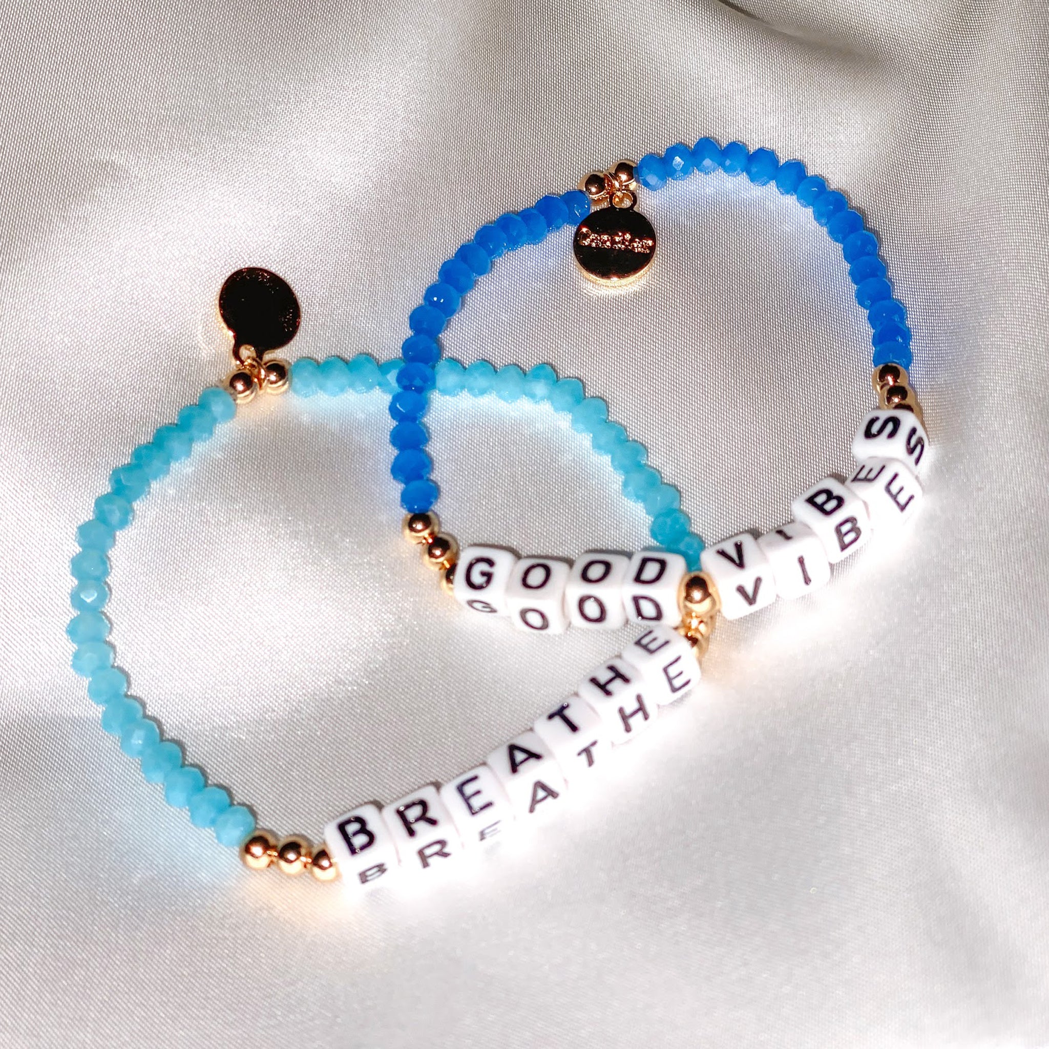 Blue Onyx Bead Bracelet | Blue Bead Bracelet | September Birthstone –  KookyTwo
